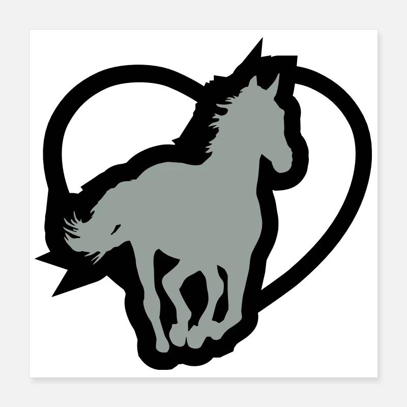 Cheval Poster 40 x 40 cm