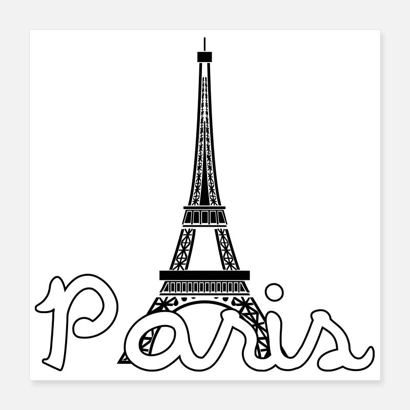 Paris Poster 40 x 40 cm