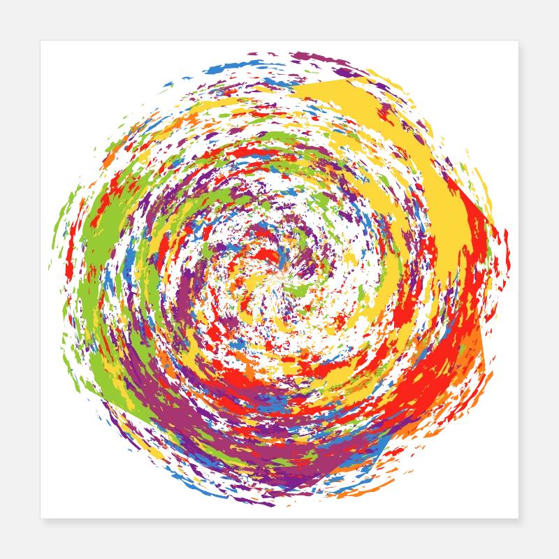 Farbexplosion Poster 40x40 cm