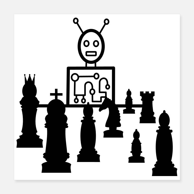 échecs Poster 40 x 40 cm