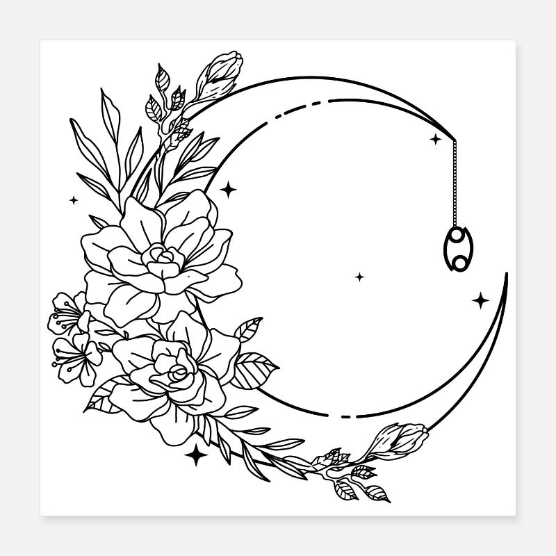 Astrologie du cancer Poster 40 x 40 cm