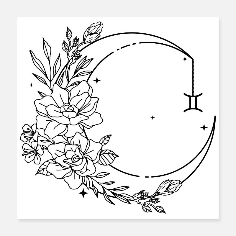 Astrologie des Gémeaux Poster 40 x 40 cm