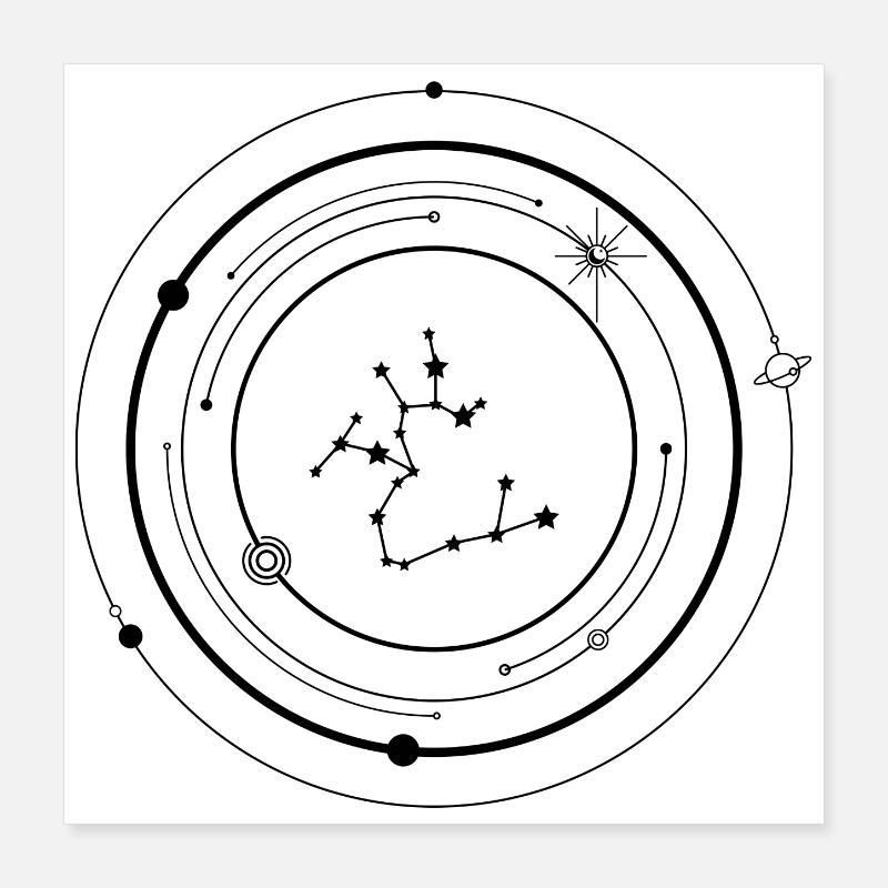 Sagittarius Zodiac Poster 16" x 16" (40x40 cm)