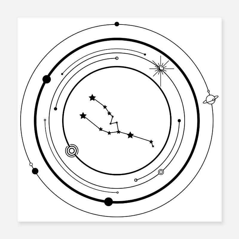 Midnight Ink Starburst Poster 16" x 16" (40x40 cm)