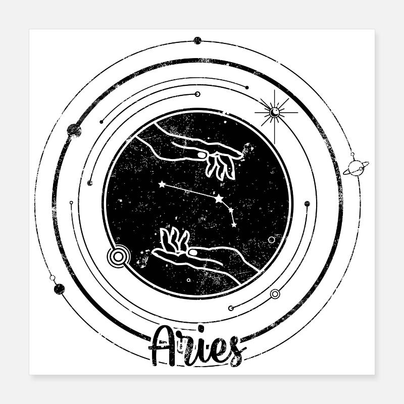 Constellation du Flocon de Neige de Minuit Poster 40 x 40 cm