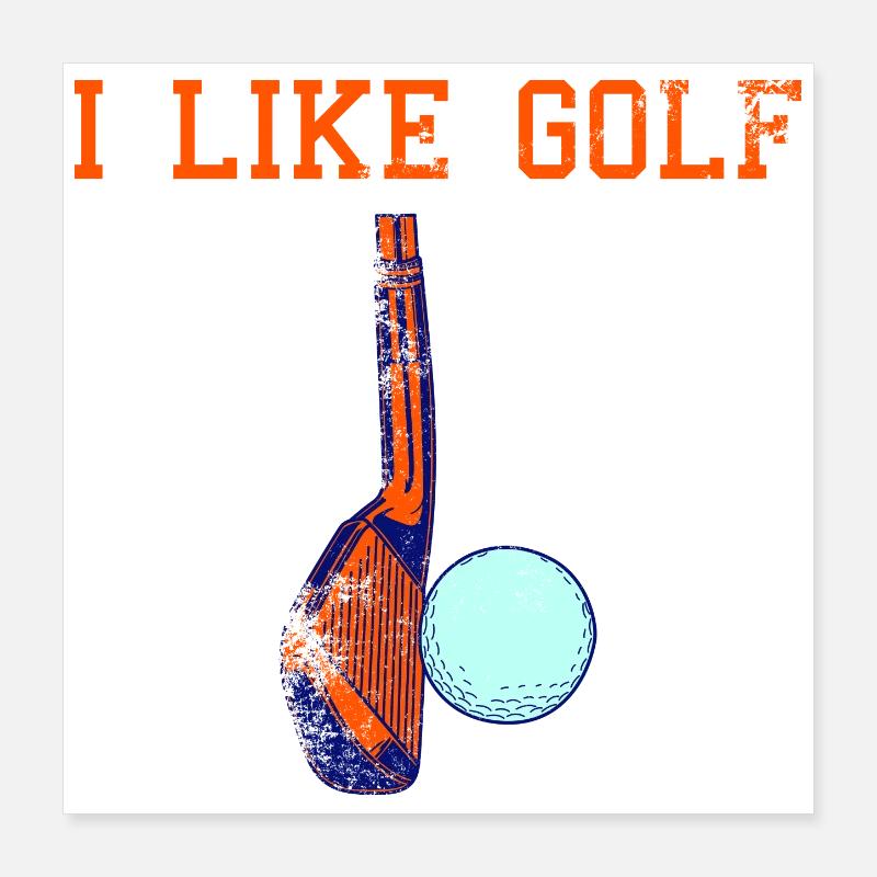 Ich liebe Golf Poster 40x40 cm