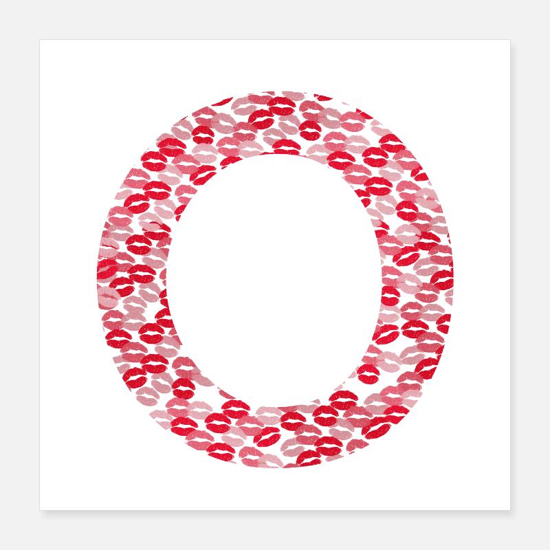 Letter O - Initial Gift Poster 16" x 16" (40x40 cm)