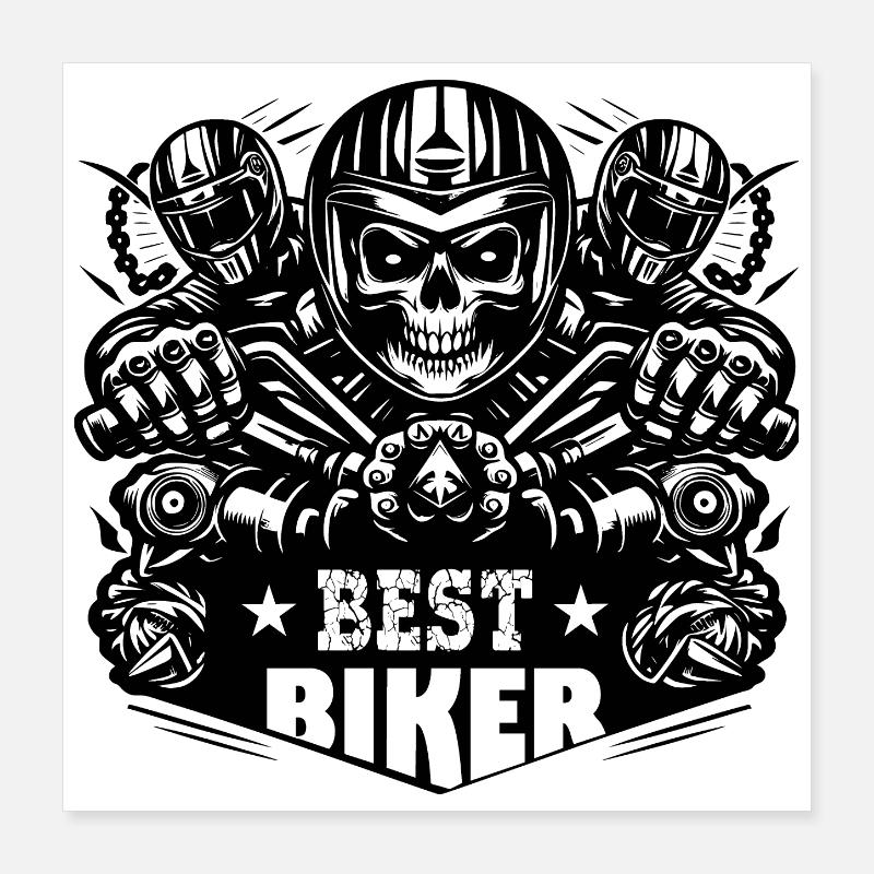 BESTER BIKER Poster 40x40 cm