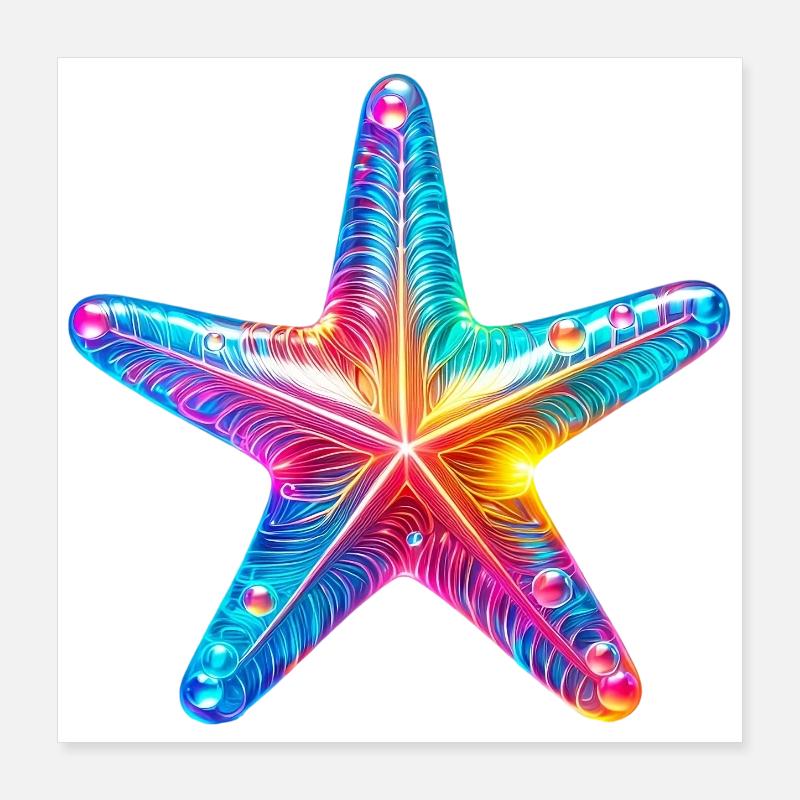 Seestern Poster 40x40 cm