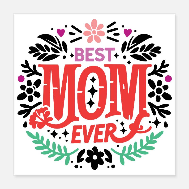 Beste Mutter aller Zeiten Poster 40x40 cm