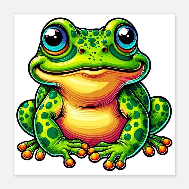 Grenouille Poster 40 x 40 cm