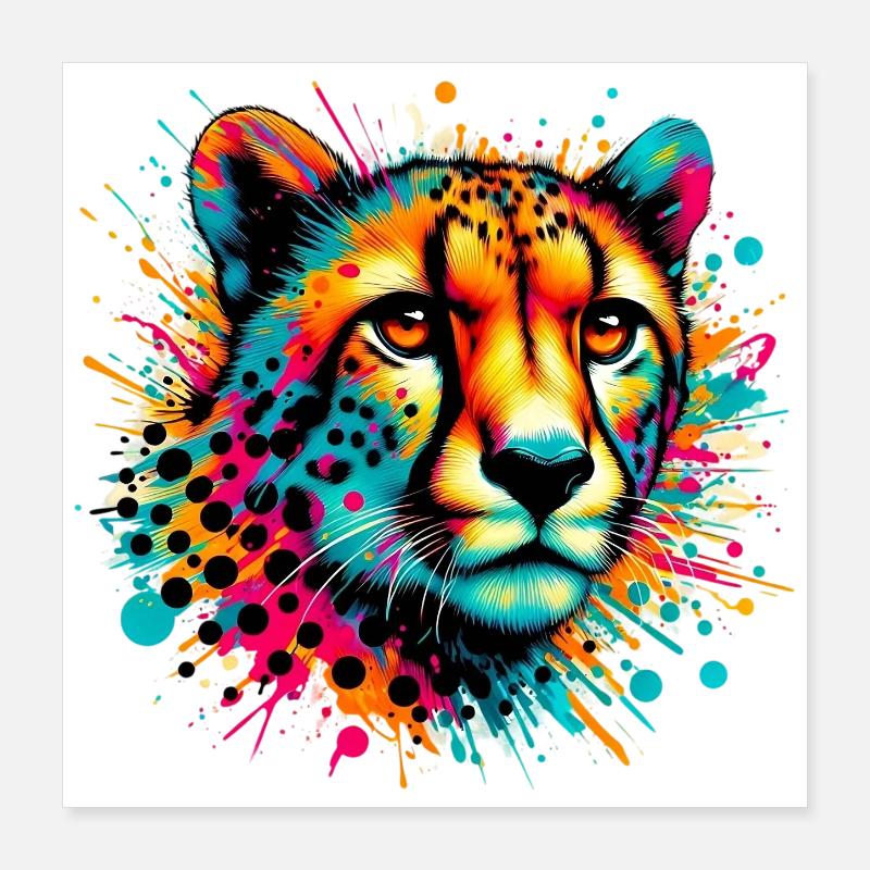 Cheetah Poster 16" x 16" (40x40 cm)