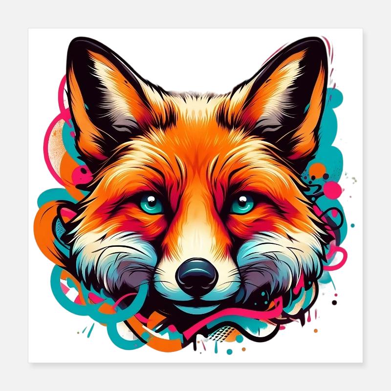 Fuchs Poster 40x40 cm