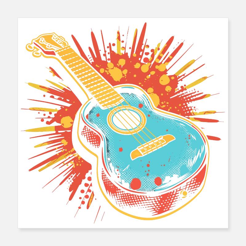 Ukulele Grafik Poster 40x40 cm