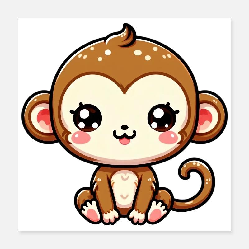 Singe Poster 40 x 40 cm