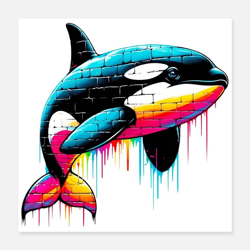 Killer whale Poster 16" x 16" (40x40 cm)