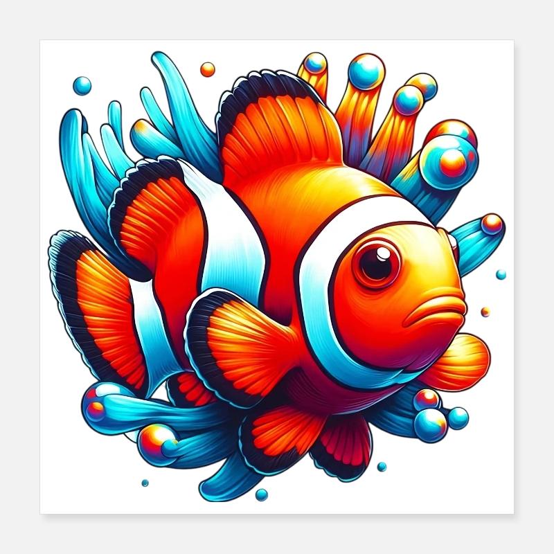 Clownfisch Poster 40x40 cm