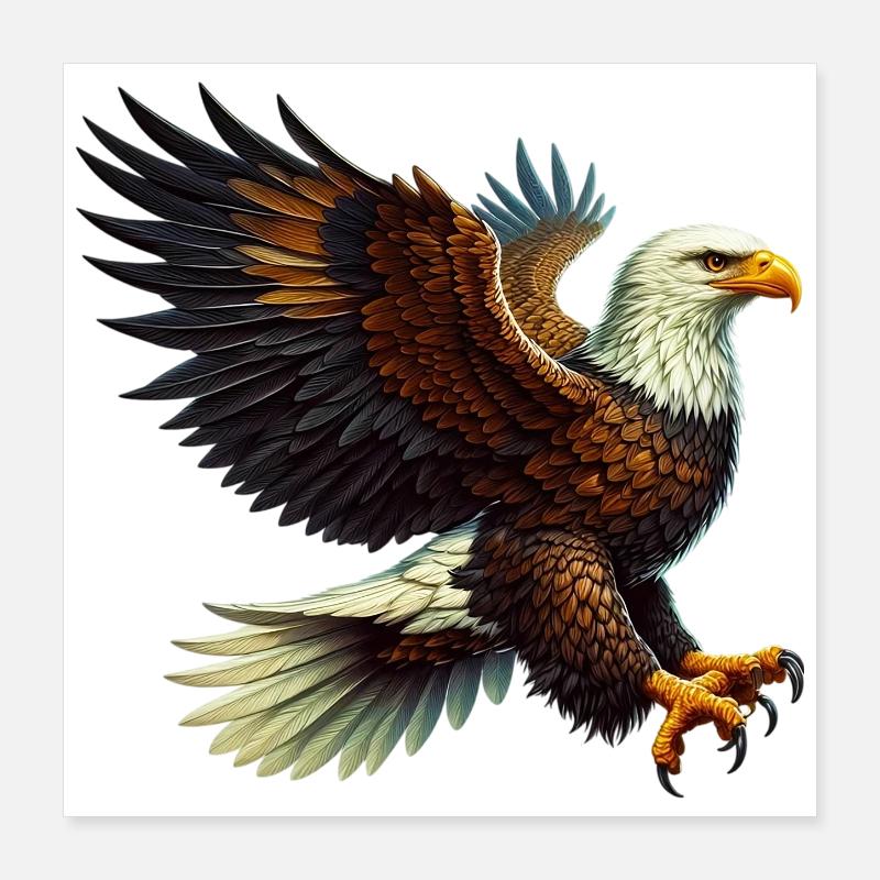 Eagle Poster 16" x 16" (40x40 cm)