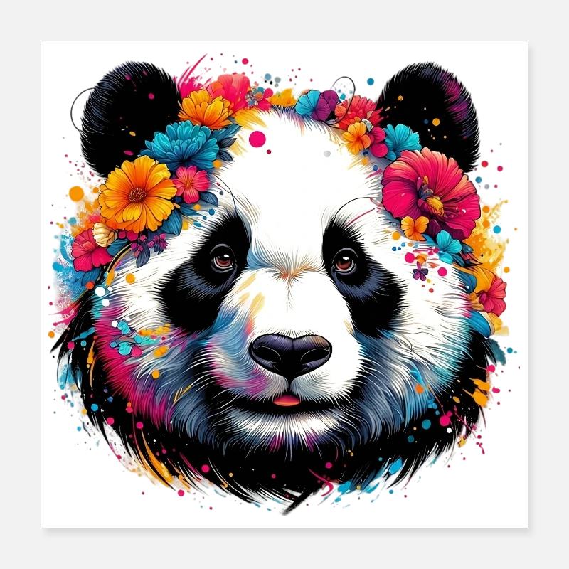 Panda Poster 40x40 cm