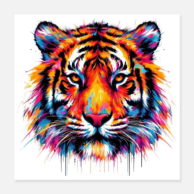 Tiger Poster 16" x 16" (40x40 cm)