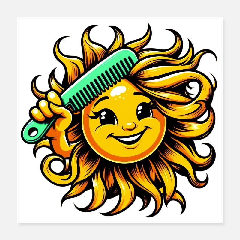 Sonne Poster 40x40 cm