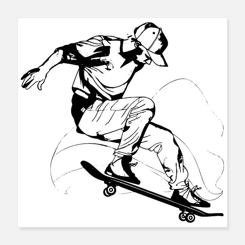 Skateboarding Poster 40x40 cm