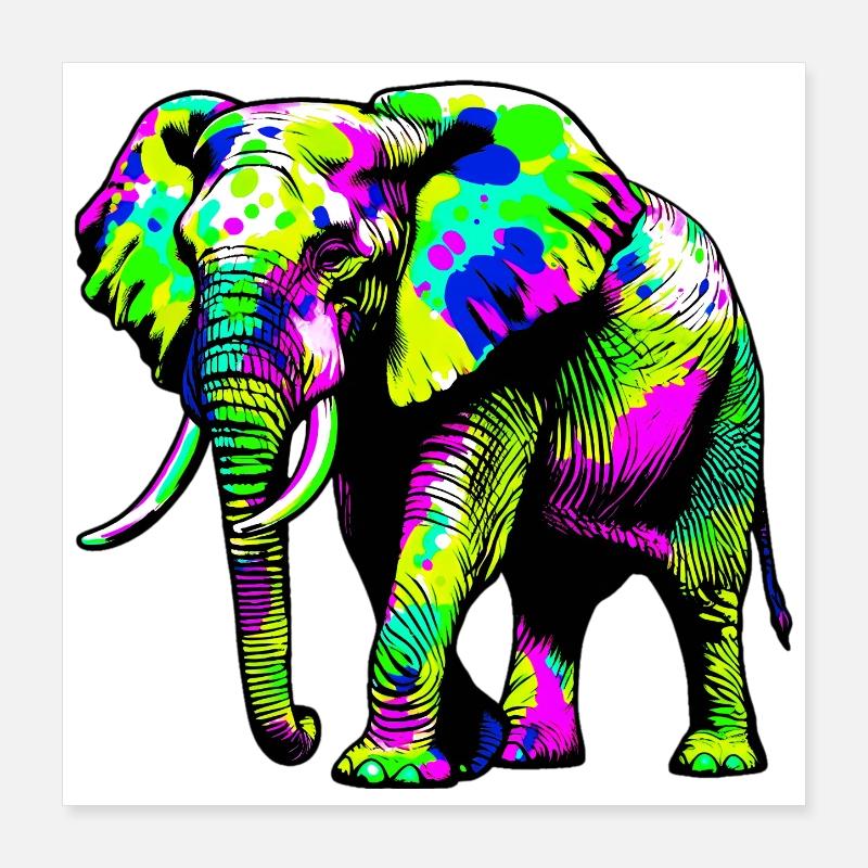 Elefant Poster 40x40 cm