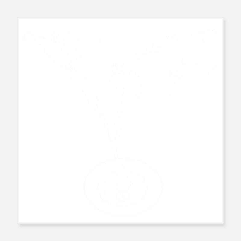 évacuation du monde Poster 40 x 40 cm