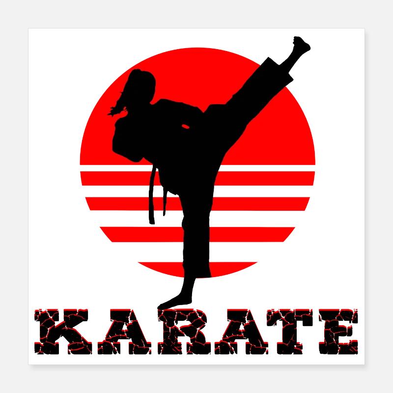karaté Poster 40 x 40 cm