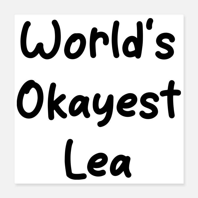 Lea la plus correcte du monde Poster 40 x 40 cm