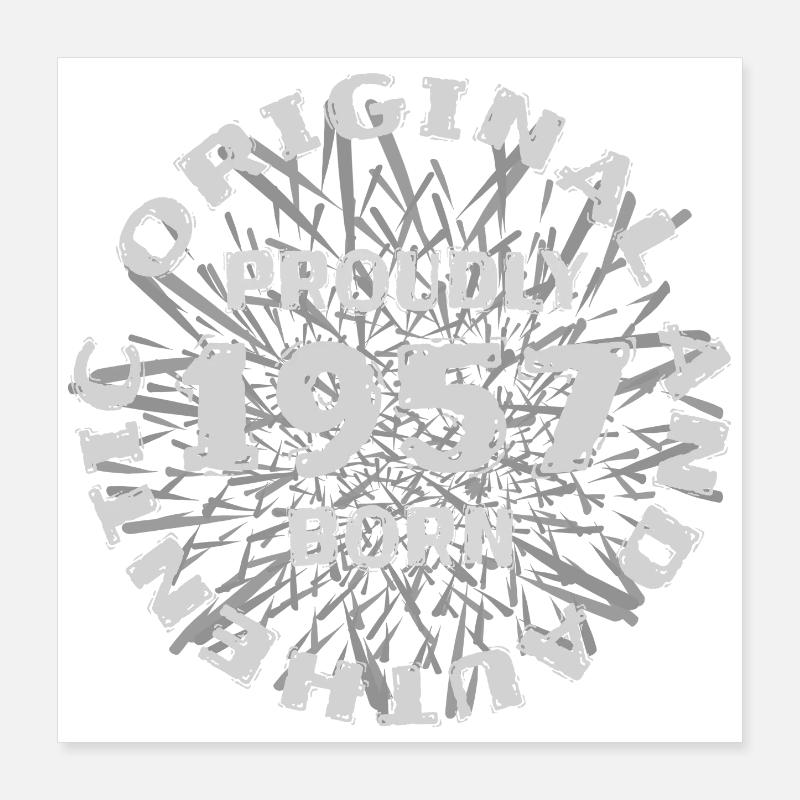 1957 Poster 40x40 cm