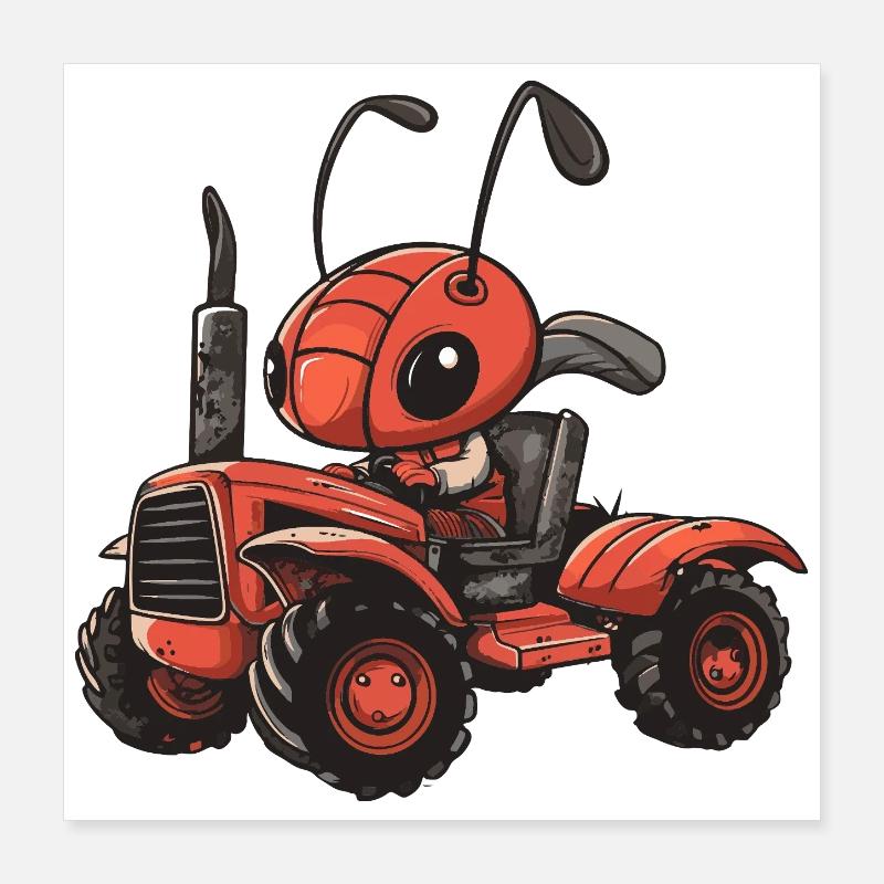 Éleveur de tracteurs fourmis Poster 40 x 40 cm