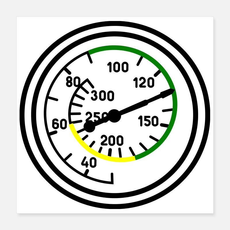 Airspeed indicator Poster 16" x 16" (40x40 cm)