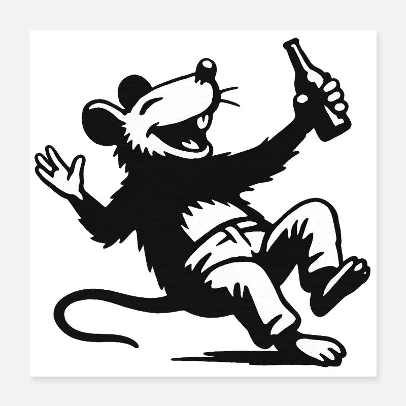 Partymaus Poster 16" x 16" (40x40 cm)