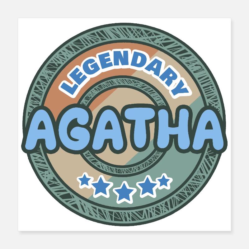 Agatha als Geschenkidee Poster 40x40 cm