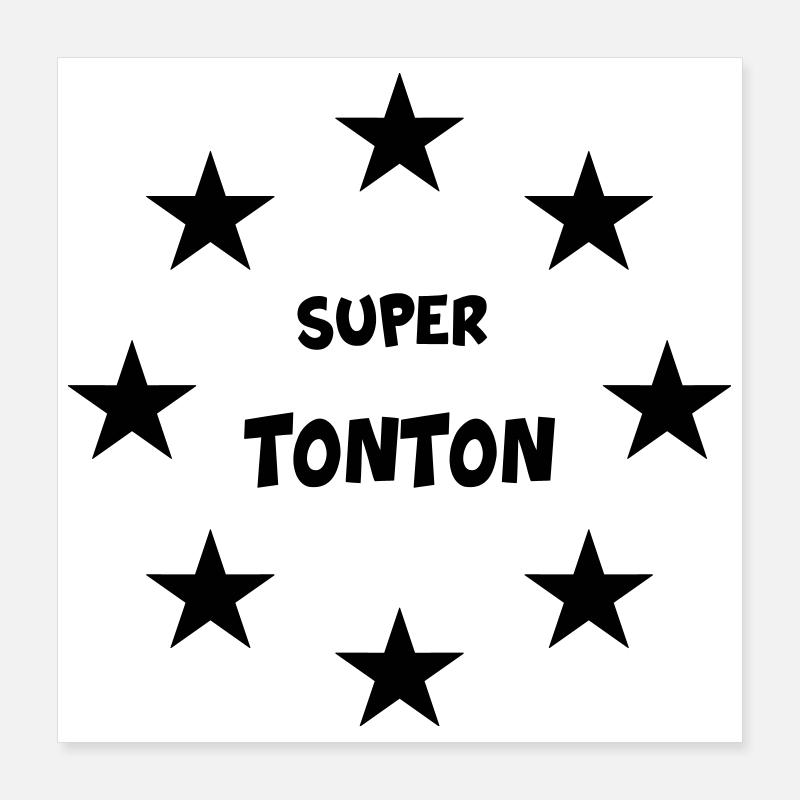 Super-Onkel Poster 40x40 cm