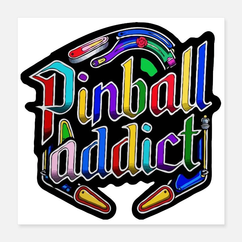 Accro au flipper Poster 40 x 40 cm