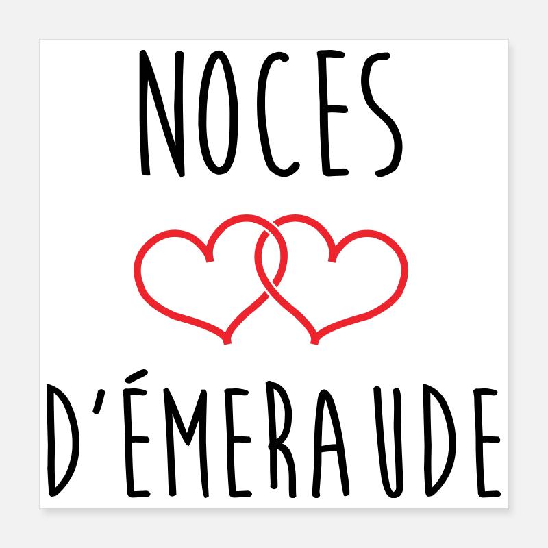 Smaragdhochzeitstag: 40 Jahre Ehe Poster 40x40 cm