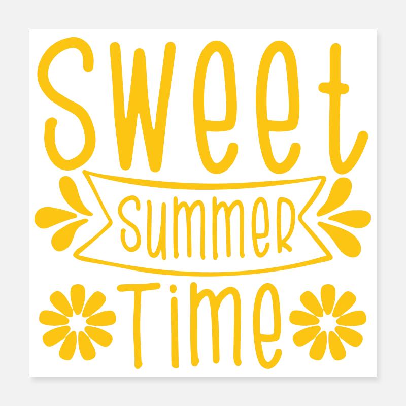 Sommer Sommerzeit, endlich Sommer.  Poster 40x40 cm