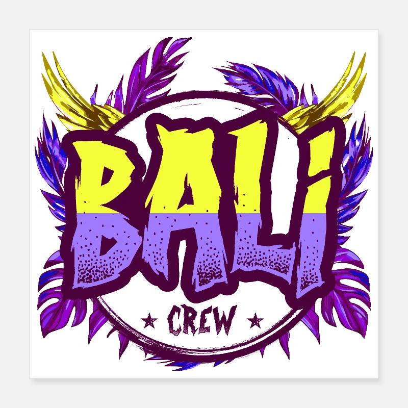Bali Crew Bunt Poster 40x40 cm