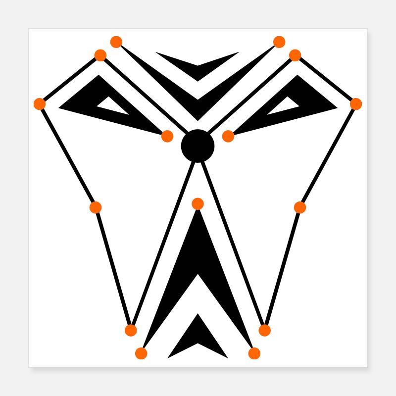 Crâne Alien Poster 40 x 40 cm