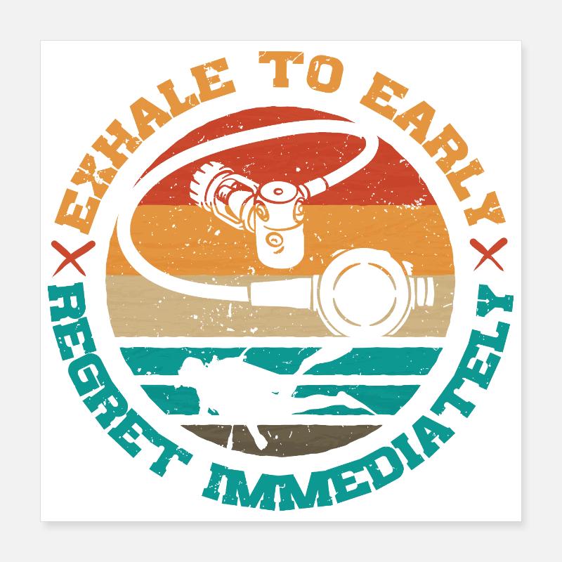 Plongeurs Plongée sous-marine Plongée Poster 40 x 40 cm