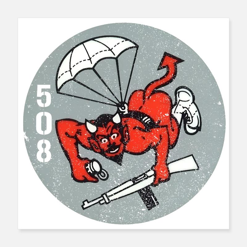 508e Division aéroportée « Red Devils » de la Deuxième Poster 40 x 40 cm