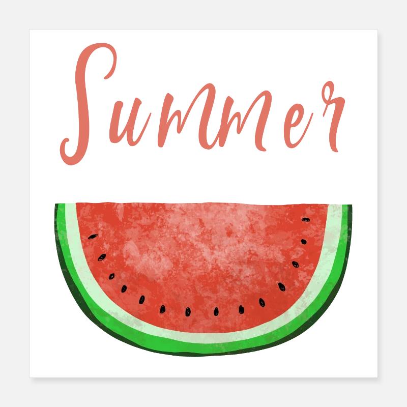 Summertime Melon d'eau - Melon - été Poster 40 x 40 cm