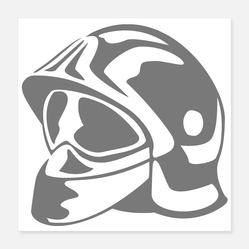casque_pompier Poster 40 x 40 cm