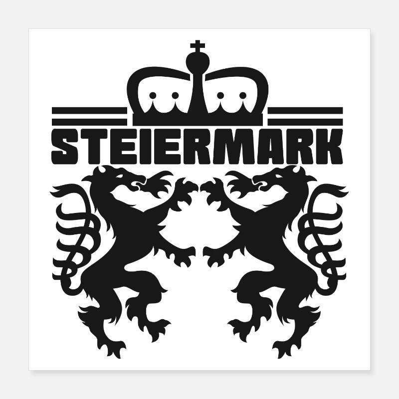 Styrie - Autriche Poster 40 x 40 cm