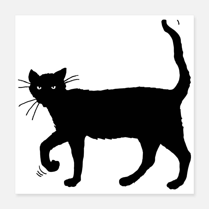 Chat noir Poster 40 x 40 cm