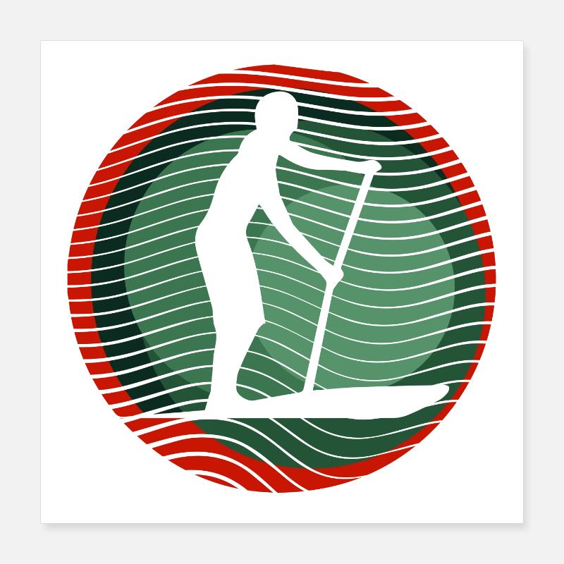 SUP - Surfing Poster 40x40 cm