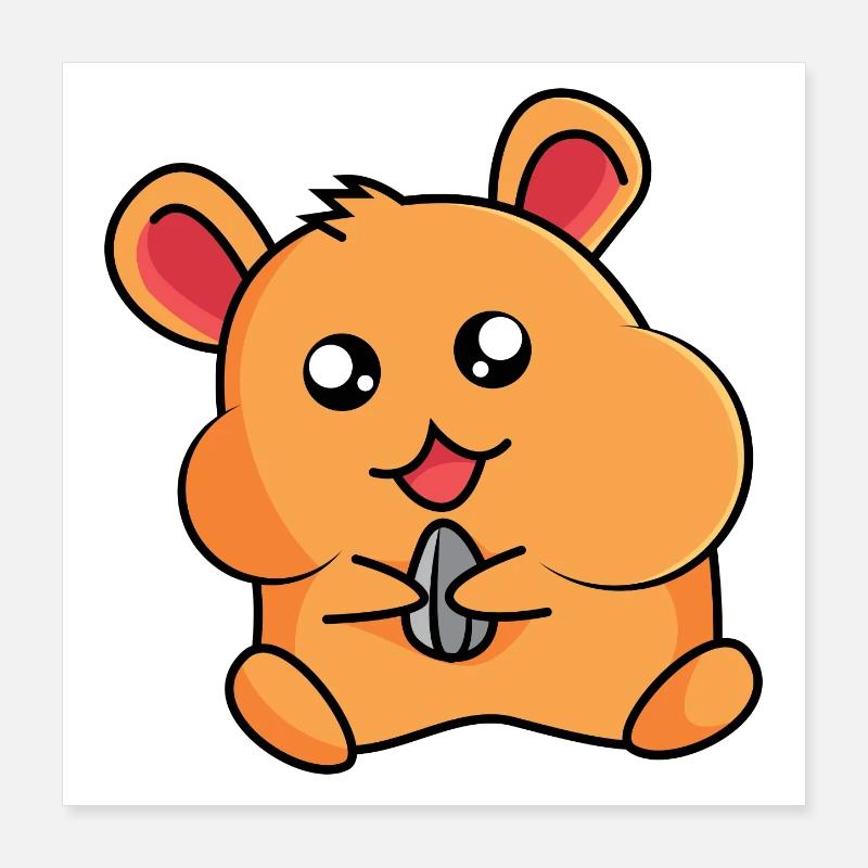 Hamster sur hamster - design Poster 40 x 40 cm