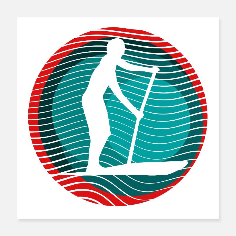 SUP Surfeur Poster 40 x 40 cm